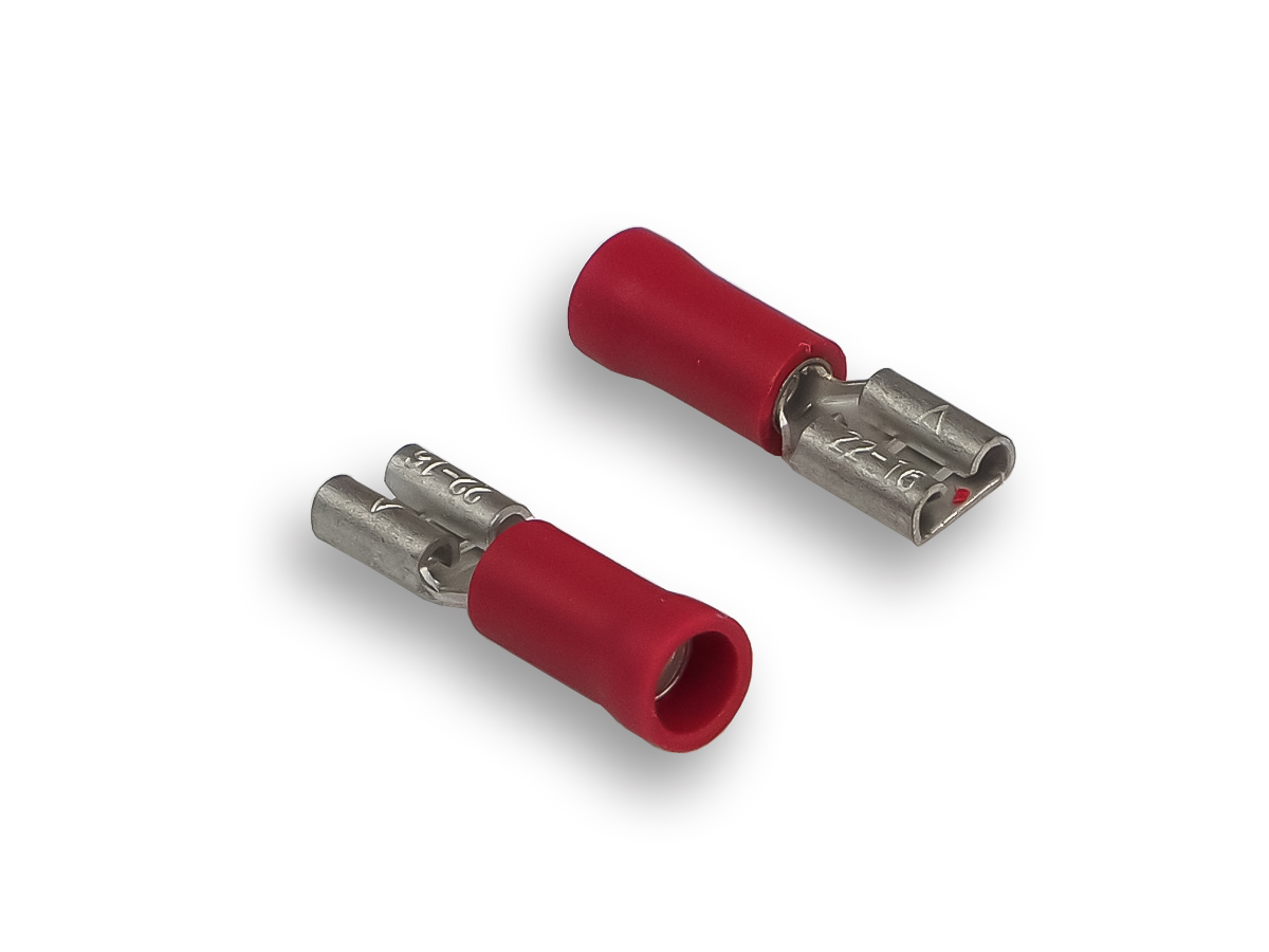 AurA | ATS-1548 | "Мама" плоская, красная, ширина 4,8 мм, диаметр кабеля: 0,5 - 1,5 mm, уп. 100шт.| превью 1