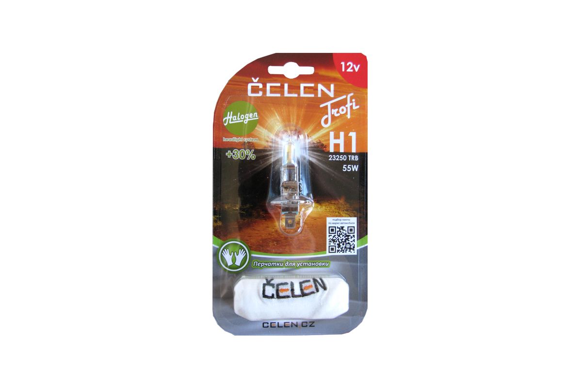 CELEN | H1 23250TRB  Halogen | Лампа Halogen Trofi + 30% H1 12V 55W  желтая блистер | превью 1