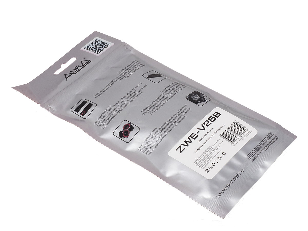 AurA | ZWE-V25B | Вольтметр цифровой, 9-18V, 3 сегмента, синий | превью 3