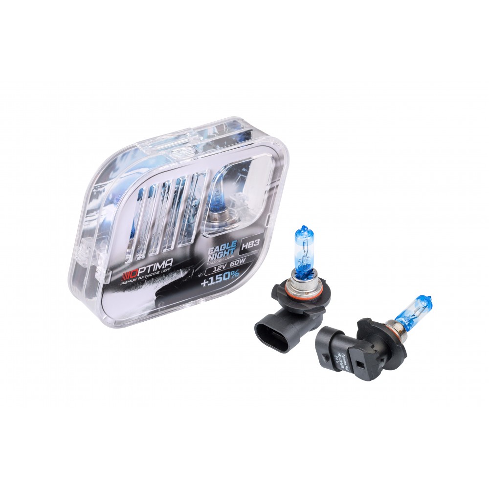 OPTIMA | Eagle Night HB3 12v  | WHITE +150% Лампа накаливания BOX 2шт | превью 1
