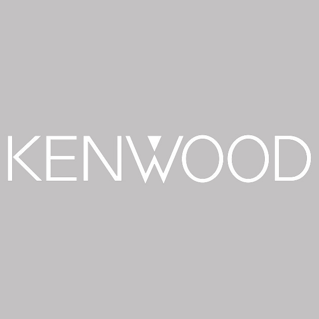 Kenwood | Наклейка логотип | универсальная с контурной резкой,  белая | 1