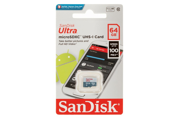 SanDisk | 64Gb | Карта памяти MicroSD 64GB Class 10 Ultra Light UHS-I(100 Mb/s) без адаптера | превью 1