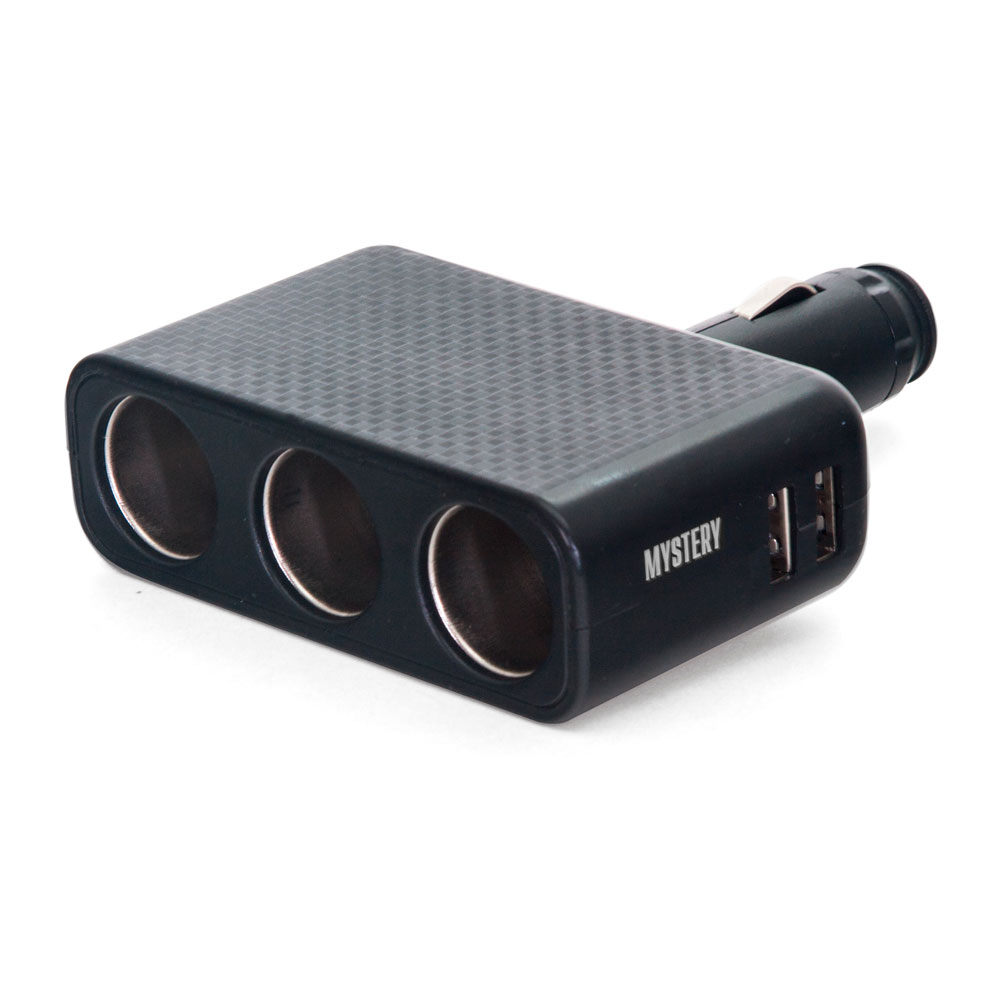 Mystery | MCU-3/2U | разветвитель прикуривателя для 3-х устройств + 2USB 5V, 12В / 24В  | превью 2