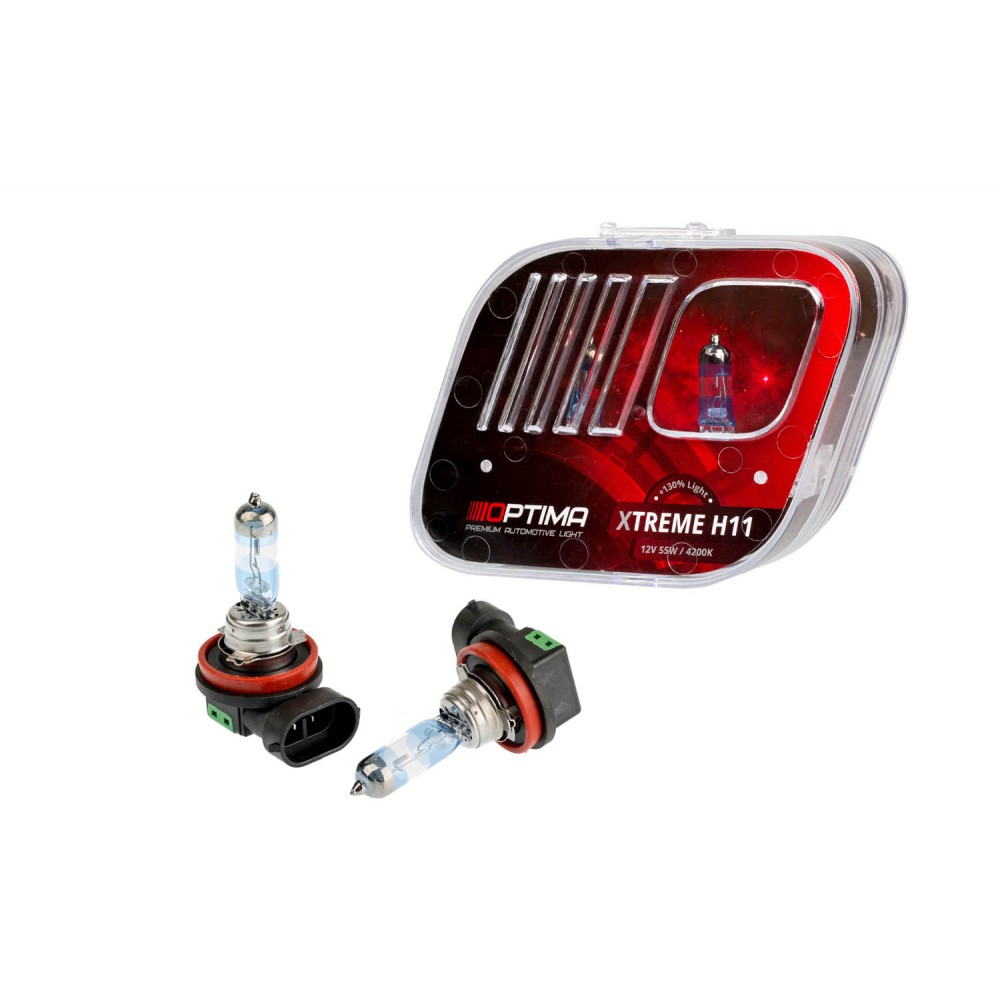 OPTIMA | Xtreme H11 +130% 12v 55w | 4200K Лампа накаливания BOX 2шт | 1
