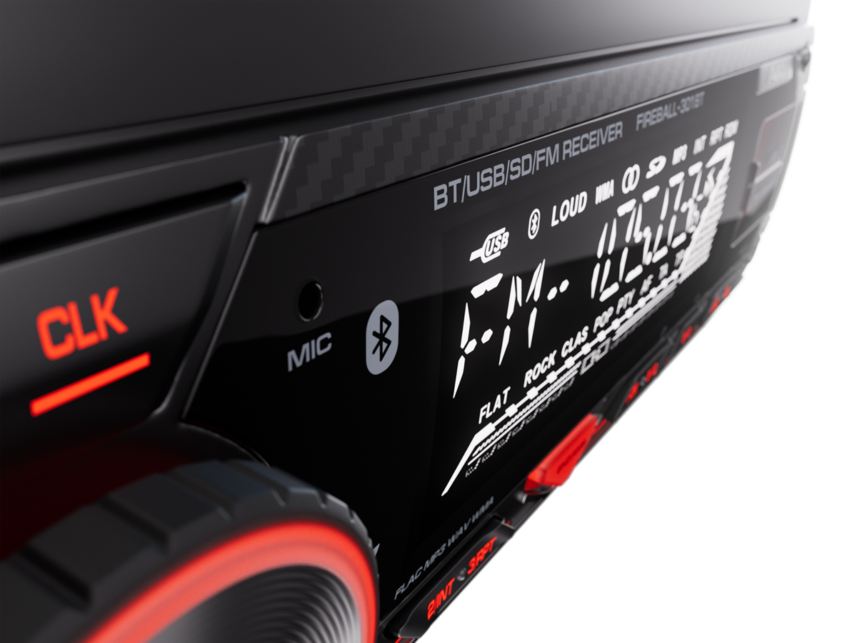 AurA | FIREBALL-301BT | 4х51w, FLAC, 2xUSB/BT, APP, 2 пары RCA, красные кнопки | 4