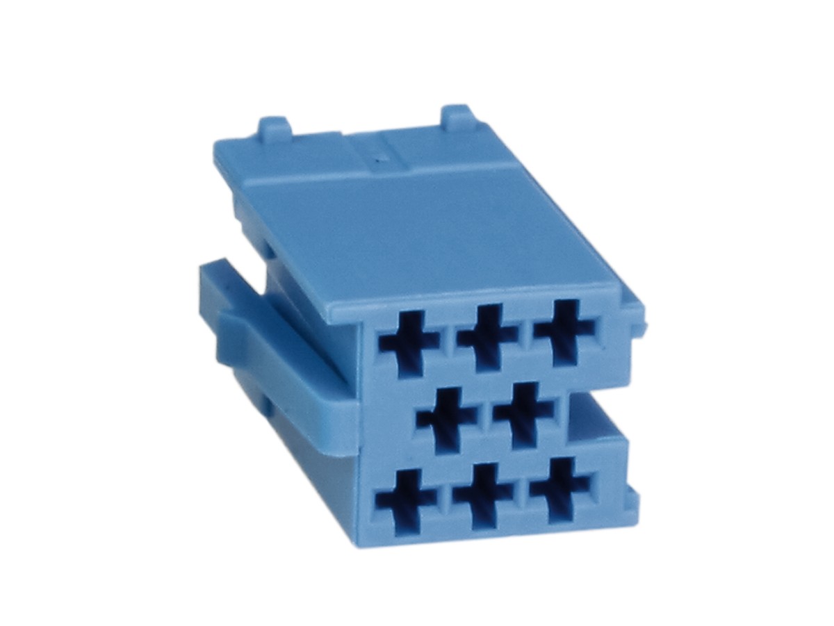 AurA | AWZ-2009 | Корпус для Mini ISO, 8-и конт, синий, уп. 10 шт | 1