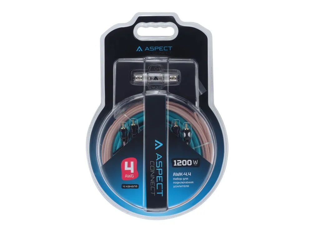 Aspect | AWK-4.4 | комплект проводов для 4-кан. усилителя / 4AWG/4RCA-4RCA | 1
