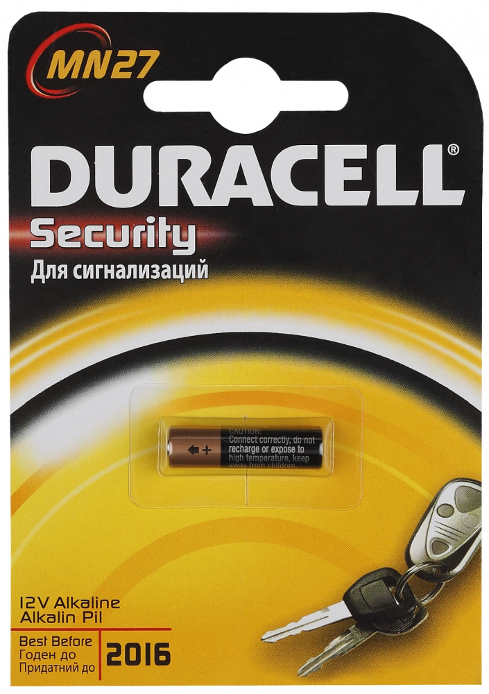 Батарейка | 27А Duracell|  для брелков сигнал., 12v | превью 1