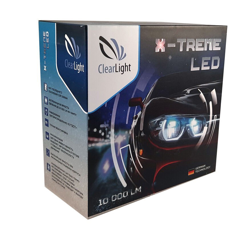 Clearlight | LED X-Treme H1 | Лампа LED X-Treme H1 10000 Lm., 6000 K.(2 шт.) | превью 1