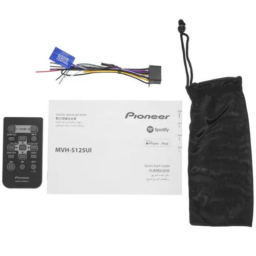 Pioneer | MVH-S125UI | 50х4, красн. кн-ки FLAC,iPod/Android,USB, AUX,2RCA,ASR+,AV LCD,5-экв | 5