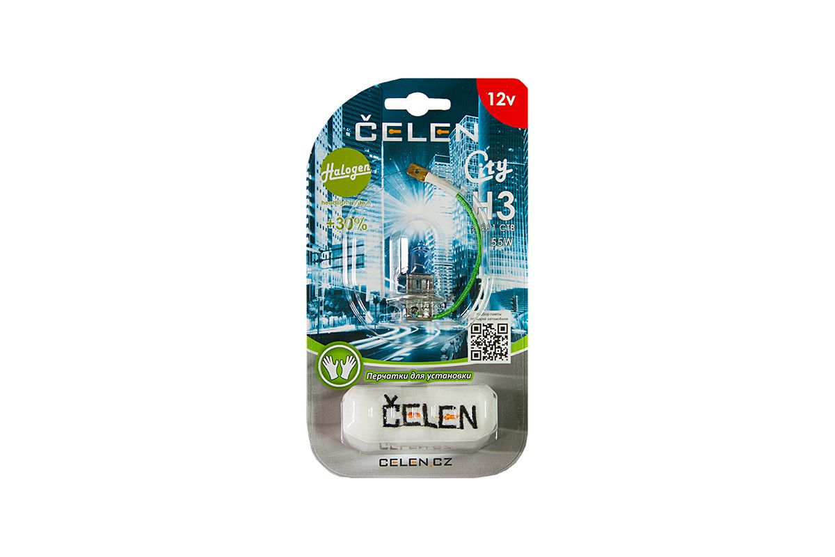 CELEN | H3 23251CTB Halogen | Лампа Halogen City + 30% H3 12V 55W  СИНЯЯ БЛИСТЕР | превью 1