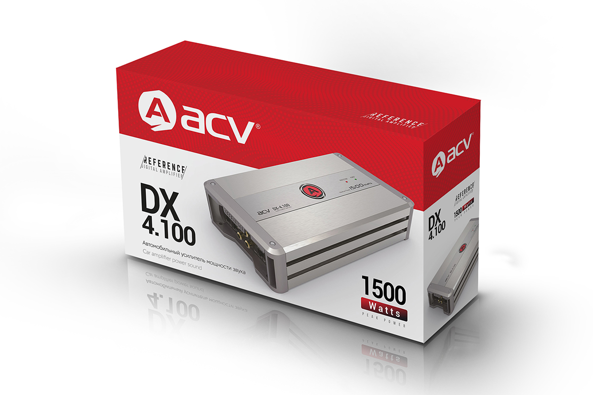 ACV | DX-4.100  | 4x100вт | 4-3-2 канал/4-2 Om/High-pass/Low-pass/Dclass I 4