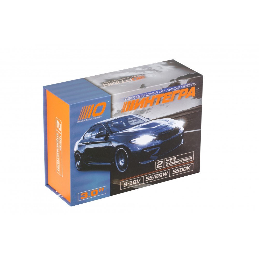 OPTIMA  | LENS-3.0-BiLED-IN | INTEGRA 3.0", 2 чипа12V 5500K  2шт | 5