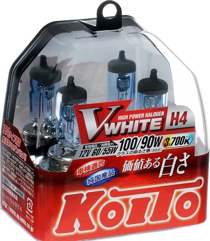 KOITO | P0746W H4 V WHITE | 12V 60/55W (100/90W) лампа накаливания 2шт.пласт уп.| превью 1