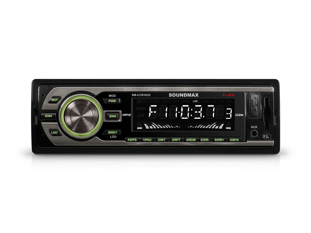 Soundmax | CCR-3035 | Без CD, 4*45 Вт, USB, SD/MMC | 1