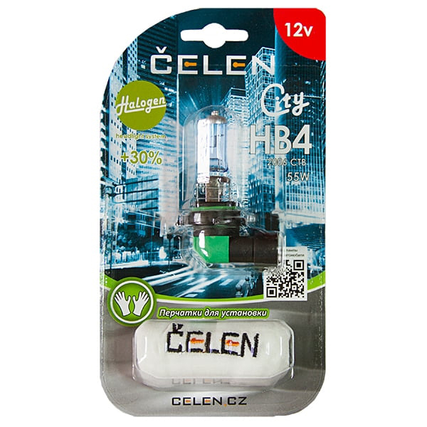 CELEN | HB4 2006CTB Halogen | Лампа Halogen City + 30% HB4 12V 55W  СИНЯЯ БЛИСТЕР | превью 1