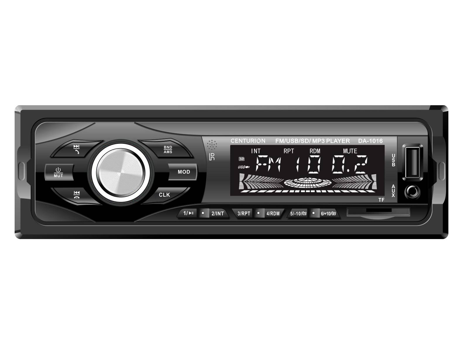 Centurion | DA-1016 | 4*45Вт, Bluetooth, 2 USB,ISO разьем , AUX, белая подсветка | превью 1