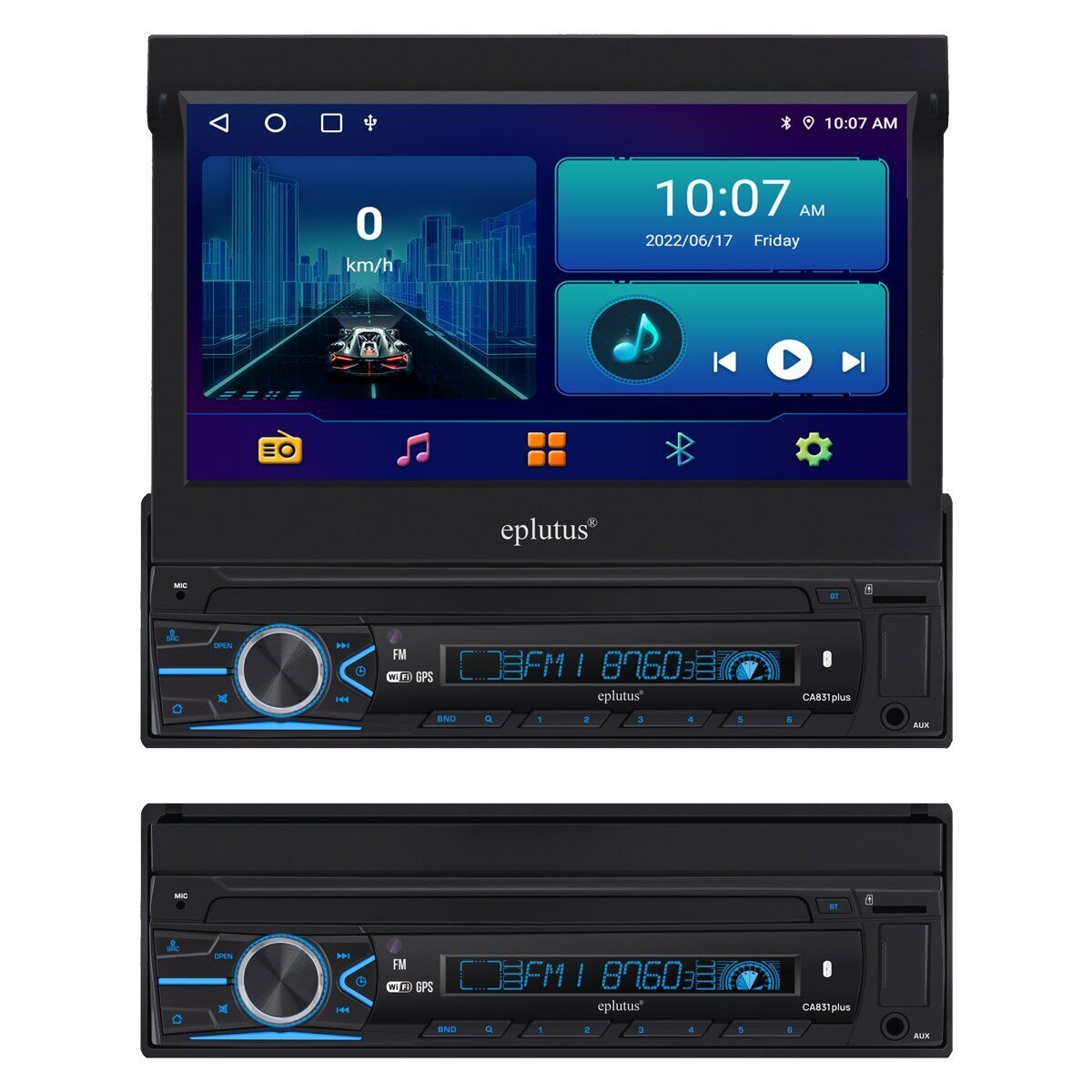 Eplutus | CA831 Plus | 50х4, Android 10. экран 7'' , ВТ,  Wi-fi. GPS. USB,   навигация Навител  | превью 2