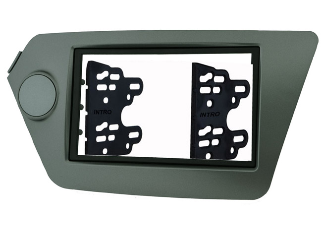 Incar | RKIA-N28-G | рамка  2DIN KIA Rio 2011+ (крепеж ) серая | превью 1