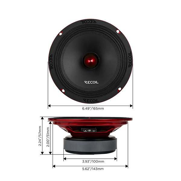 Recoil | RM65-4P | эстрад.акустика, 6.5"(165ММ), Ом, Hz, RMS/Peak - W/W   | 5