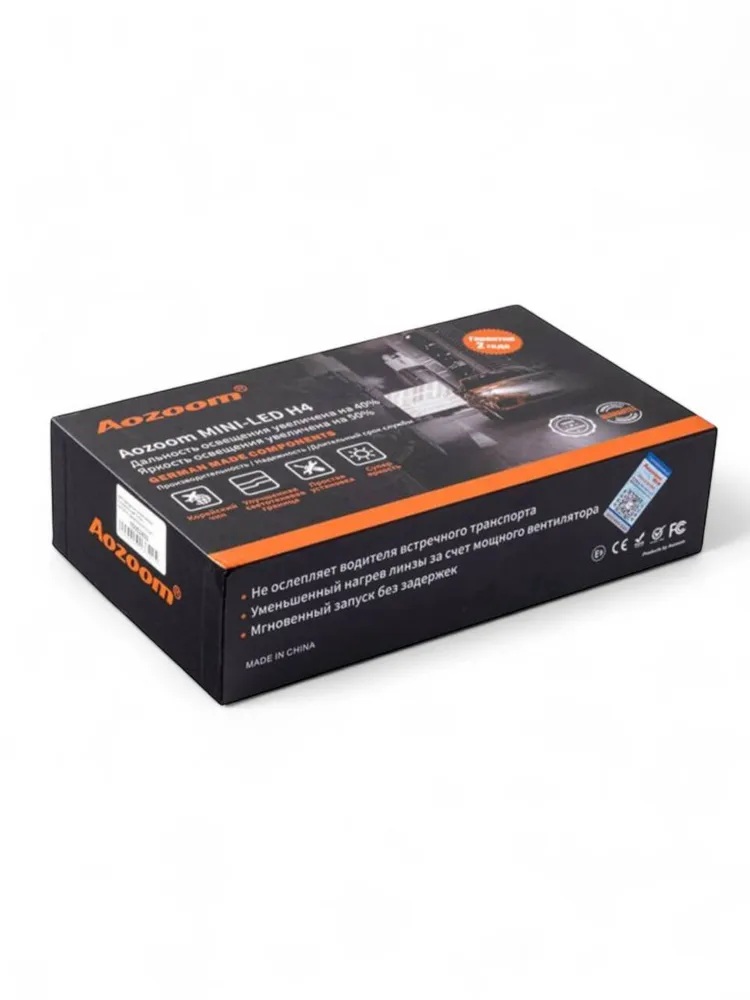 AOZOOM | Mini-Led H4 | Мини-линза 12V, 60000K , 35W/45W, КОМП.  2 ШТ.| превью 2