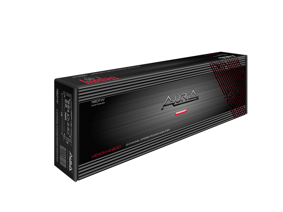 AurA | VENOM-2.800 | AB-class, 2x300w (4 Ohm), 2x550w (2 Ohm), 2x800 (1 Ohm), 1x1600 (2 Ohm) | 5