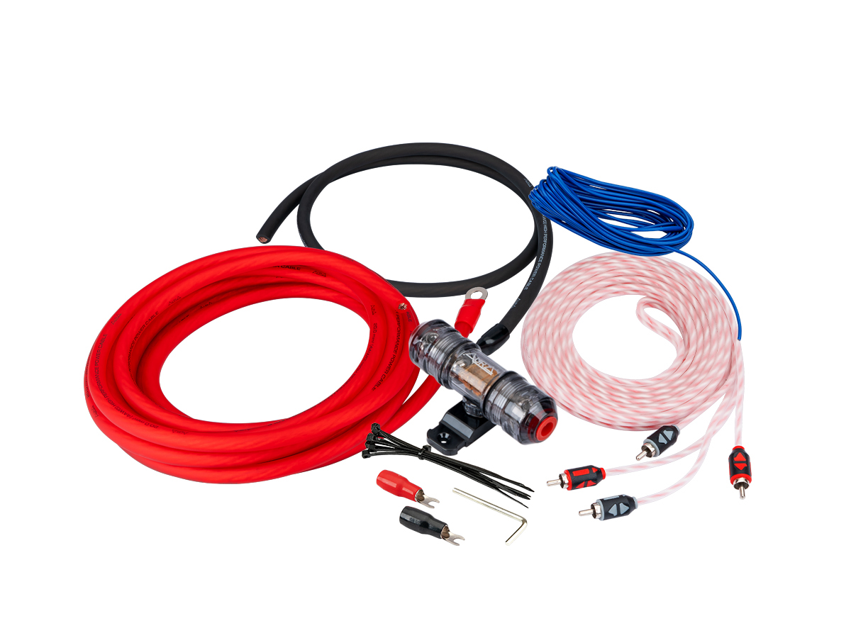 AurA | AMP-1204 | 2 канала, 4Ga (20мм²), держатель MiniANL 80A, RCA, клеммы, шестигранник, пакет | превью 1