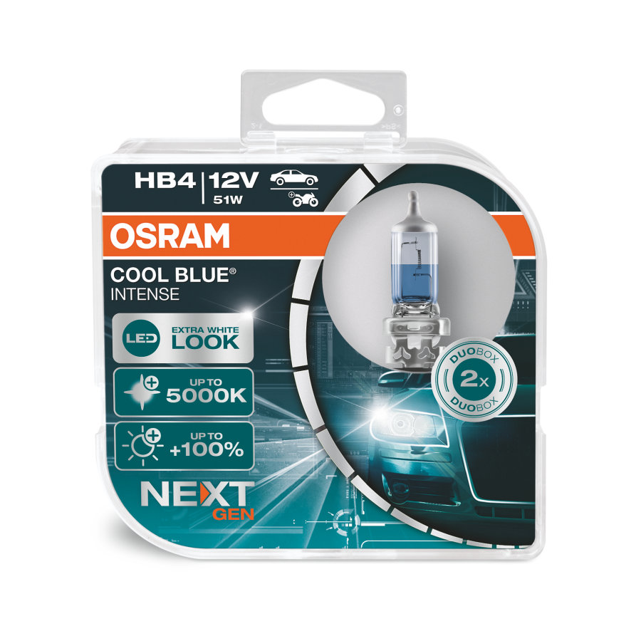 OSRAM | HB4 9006 CBN DUOBOX  | Лампа HB4 COOL BLUE INTENSE +100% 12V 51W - комплект 2шт. | превью 1