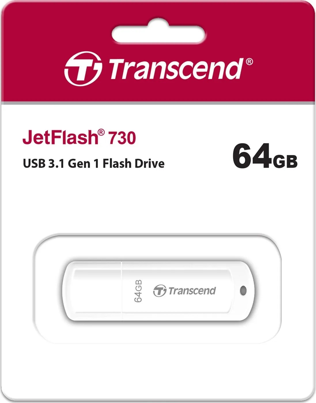 Transcend | 64GB | Модуль памяти USB 3.0 Transcend  JetFlash 730 белый| превью 1