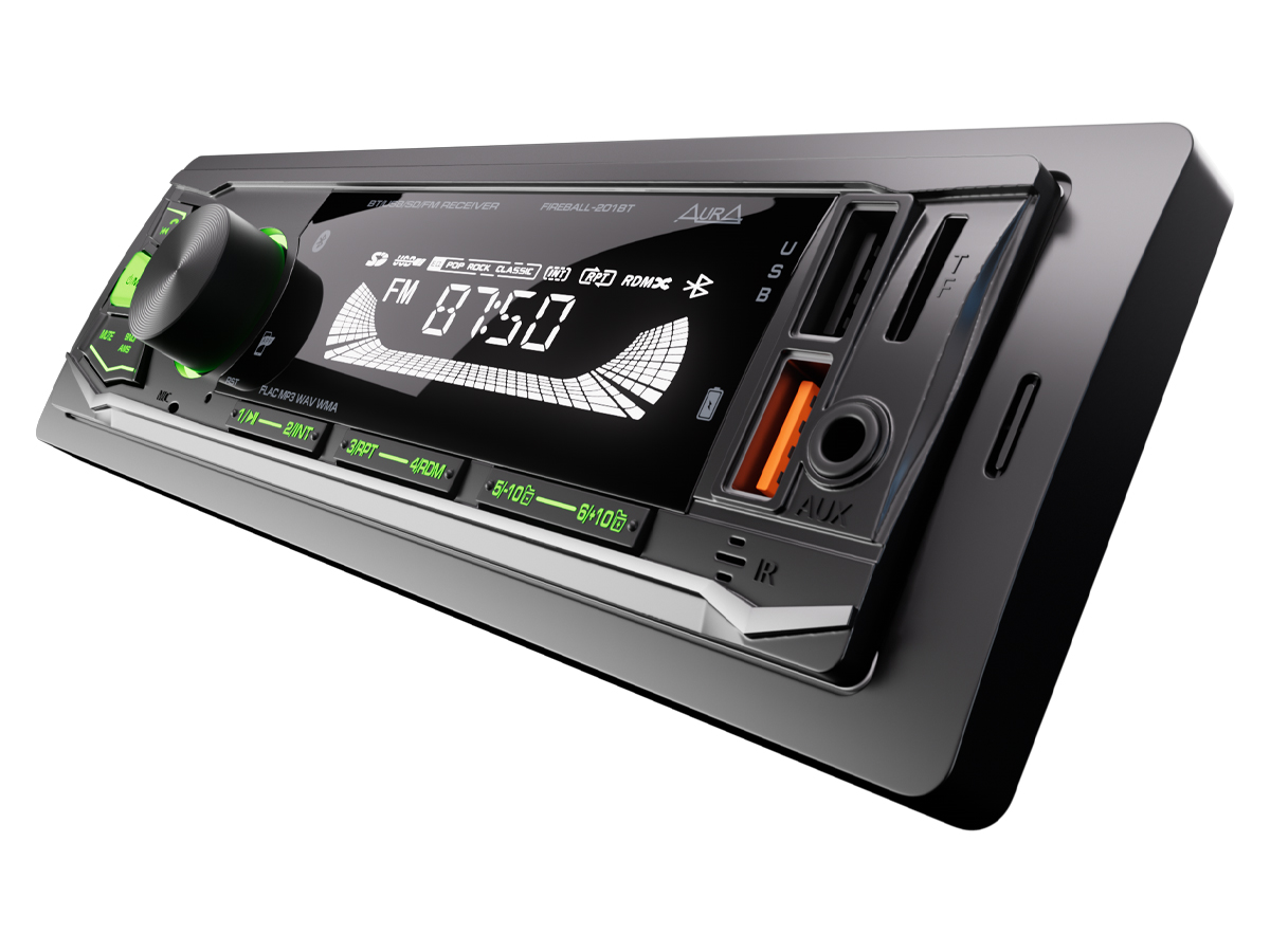 AurA | FIREBALL-201BT | 4х51w, FLAC, 2xUSB/BT, APP, 2 пары RCA, зеленые кнопки | 3