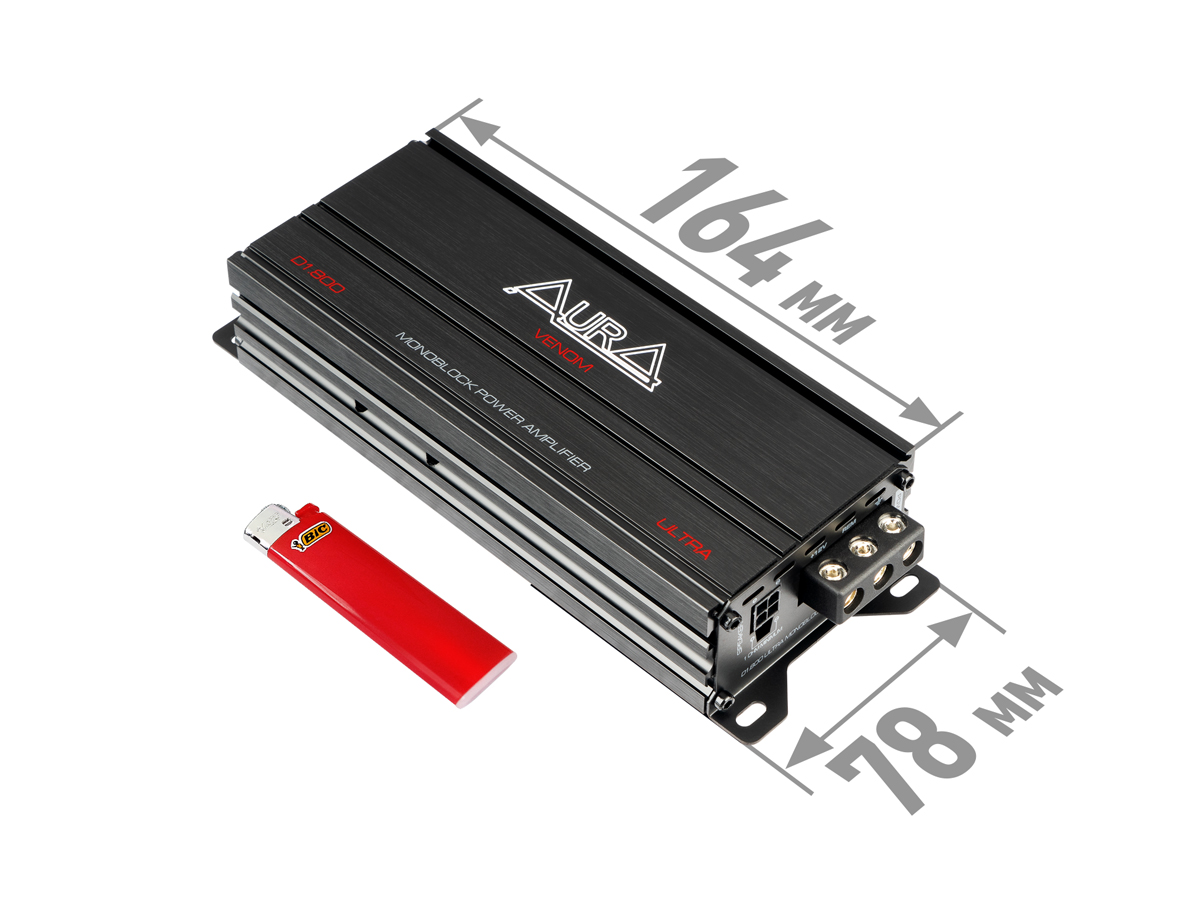 AurA | VENOM-D1.800 ULTRA | 340w (4 Ohm), 1x500w (2 Ohm), 1x800w (1 Ohm), 10Hz - 220Hz, ДУ | превью 1