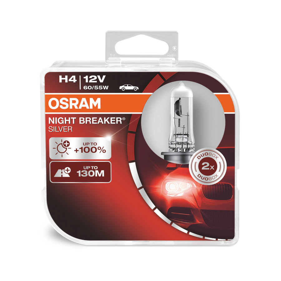 OSRAM | H4 64193 NBS DUOBOX | Лампа H4 SILVER +100% 12V 60/55W блистер 2шт. | превью 2