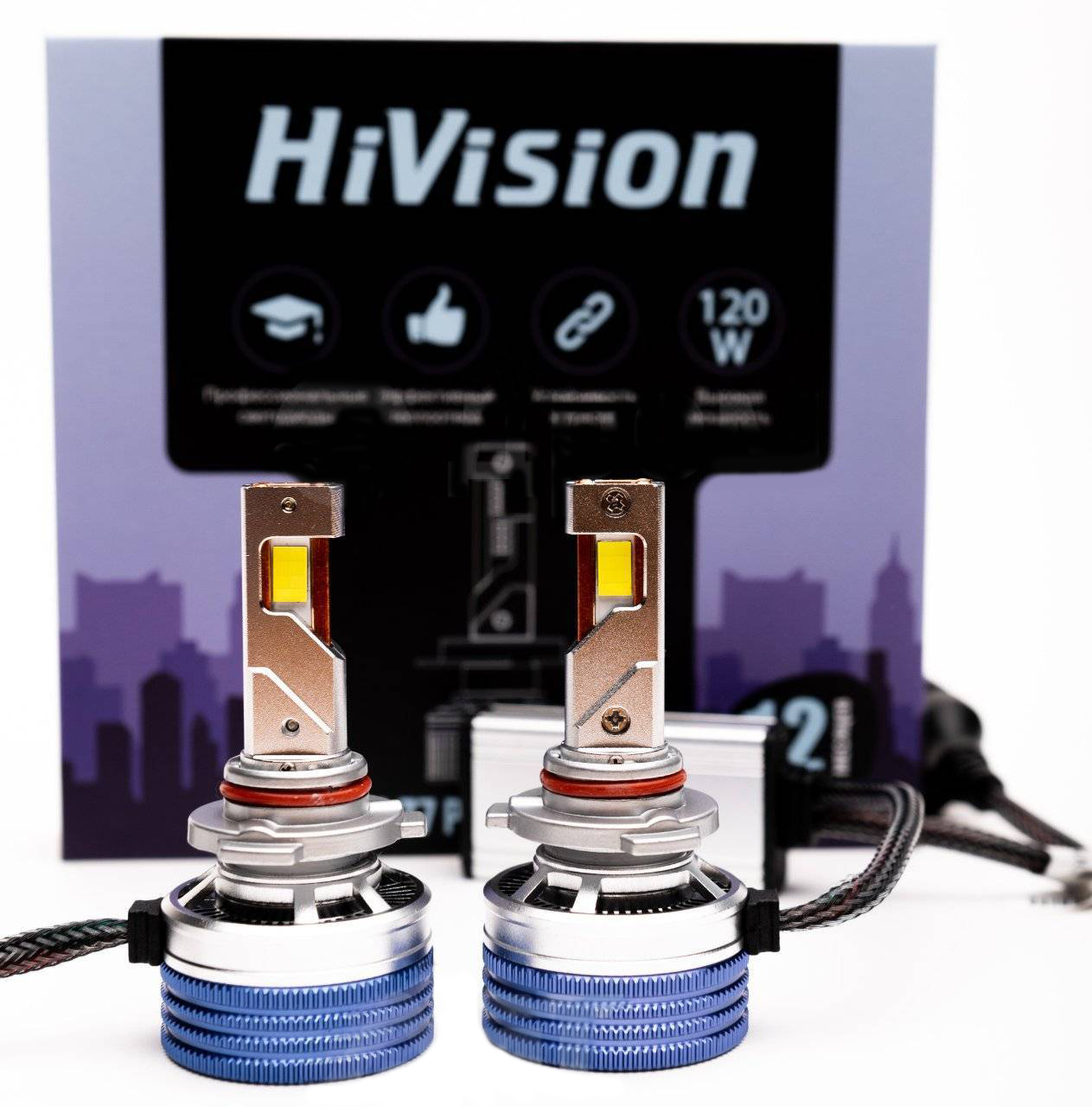HiVision | Z7 Power Bright | HB3 Для линз. оптики 6000K, 8000Lm ком. 2 шт. | 1
