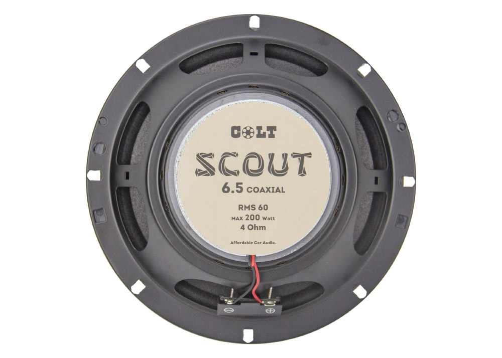 COLT | SCOUT 6 coaxial | 16cm, 2-х полосная, коаксиальная, RMS 60Вт, MAX 200Вт. 92 Дб | 2