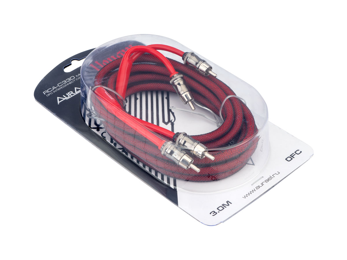 AurA | RCA-C330 MkII | RCA-кабель 3 метра, 2 канала, бескислородная медь (OFC), двойной экран | 3