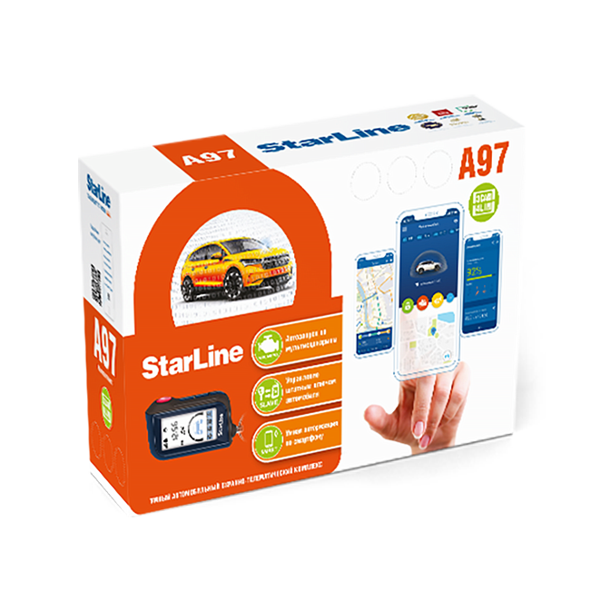 StarLine | A97 BT | 3CAN+4LIN, Bluetooth Smart-интерф.,приемопередатчик, брелок с обратной связью | превью 1