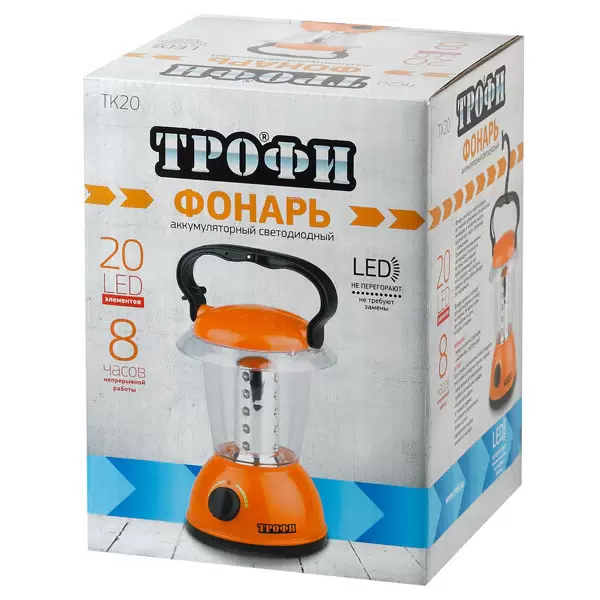 Фонарь | TK20 ТРОФИ | Светодиодный кемпинговый фонарь, 20 белых  LED регулятор, аккумулятор | превью 3