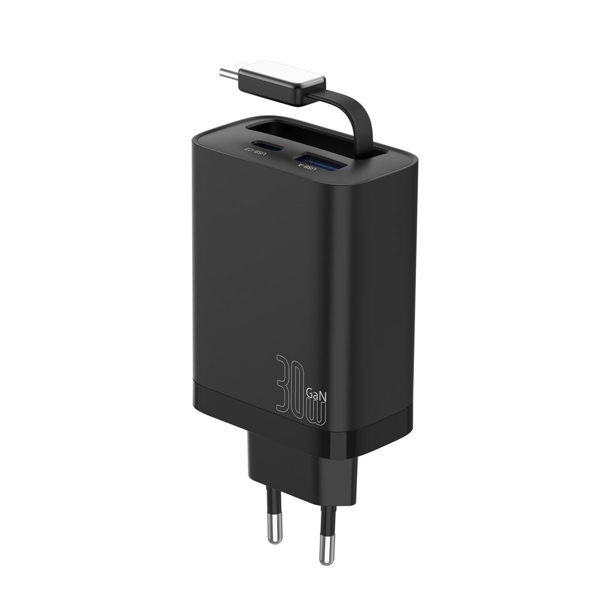 Mivo | MP-303Q черный | Быстрая зарядка Сетевое ЗУ  30W USB+Type-C | превью 1