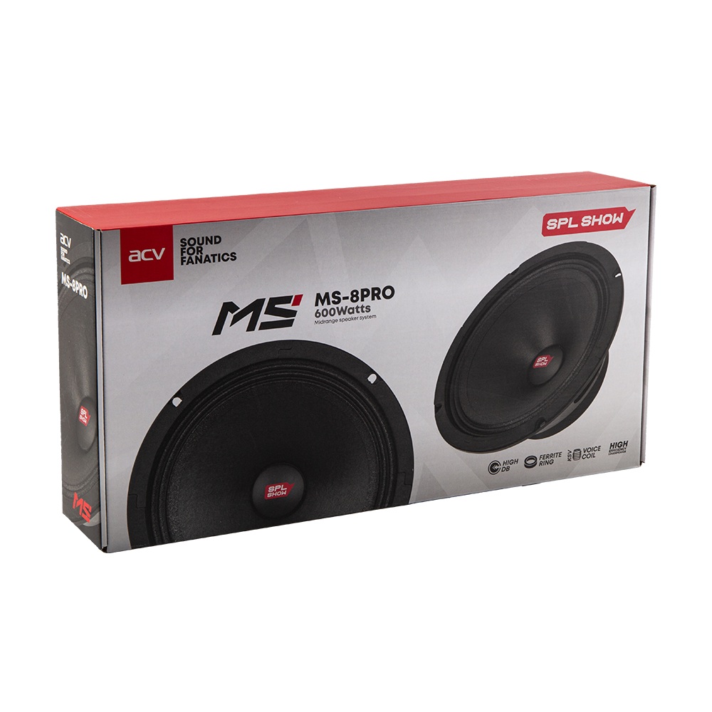 ACV | MS-8PRO | SPL-Show акустика/СЧ/8"/RMS=200Вт/3.2Ом | 7