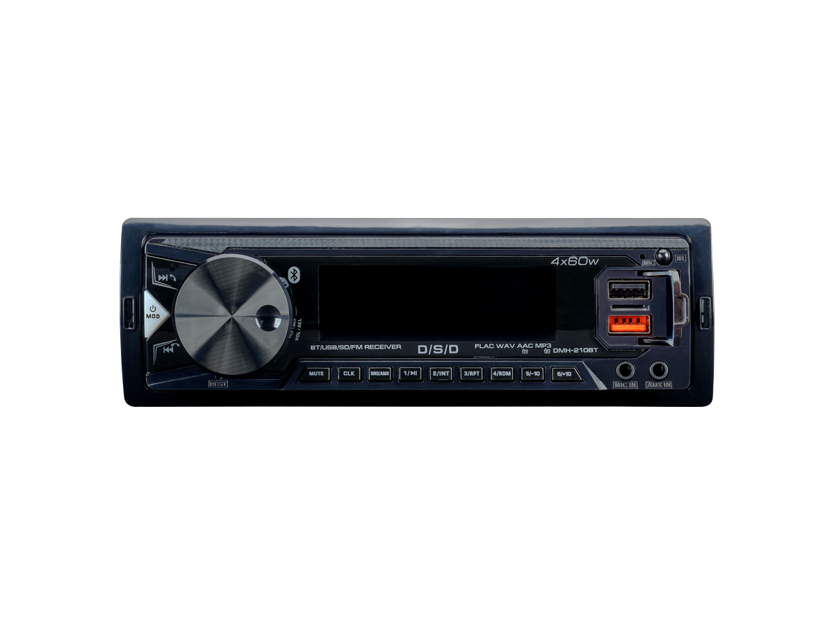 D/S/D | DMH-210BT | 4x60w, FLAC, 2xUSB/BT, ДУ, APP, 2 пары RCA, синяя подсветка | превью 2