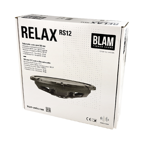 BLAM | RS122 | плоский сабвуферный динамик 12"(30см) 200/400Вт, 2Ом, 87,7дБ 15л | 4