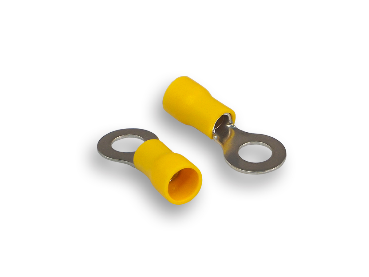 AurA | ATR-6064 | Клемма кольцевая, желтая, 6,4 мм, диаметр кабеля: 4,0 - 6,0 mm, уп. 100шт. | превью 1