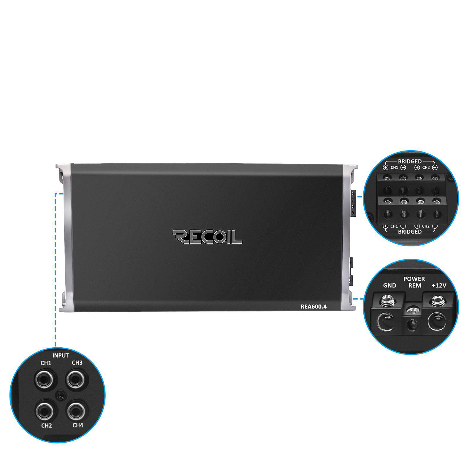 Recoil | REA600.4 | 4-х канальный усил., 4х95/130W | превью 2