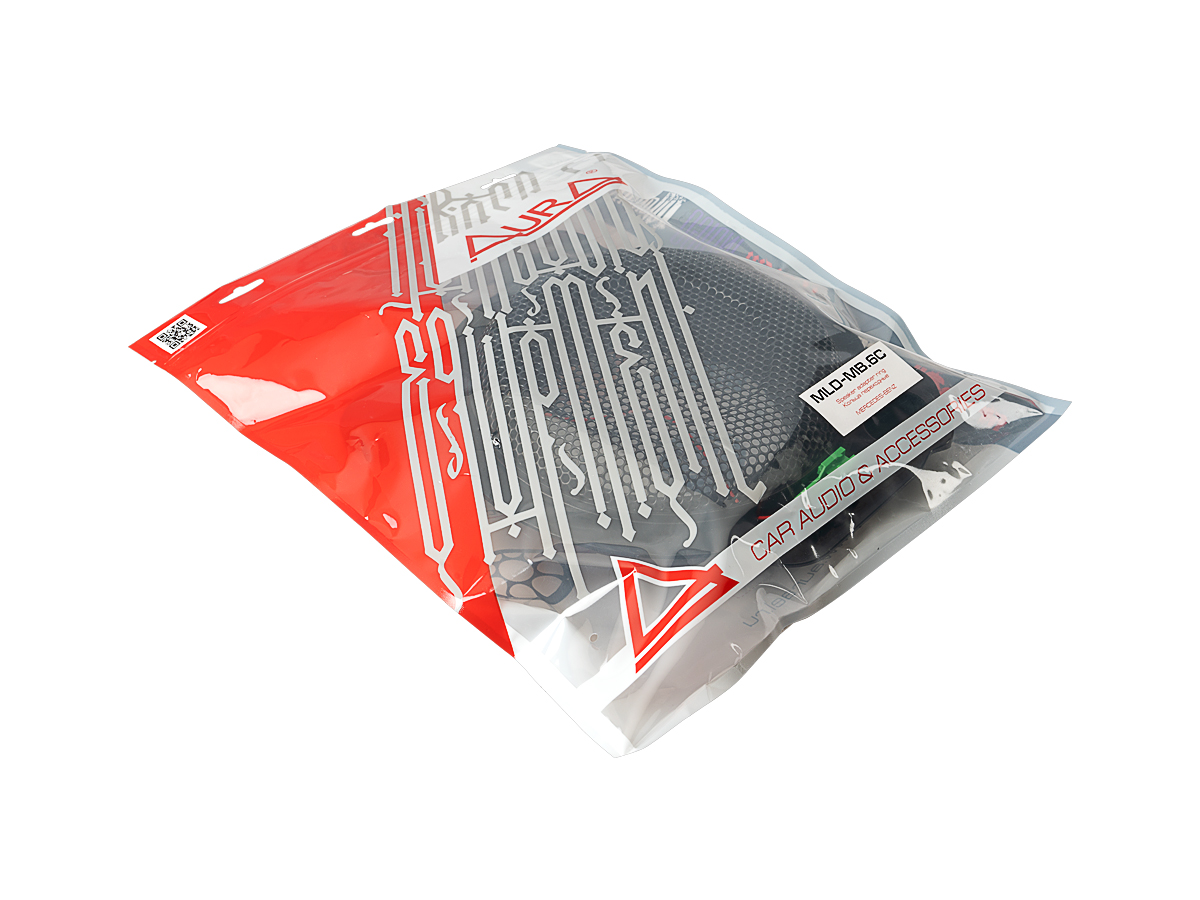 AURA | MLD-MB.6C | Кольцо-переходник 8"-->6.5" для MERCEDES, пластик, с сеткой, ПРАВОЕ, 1шт.| превью 2