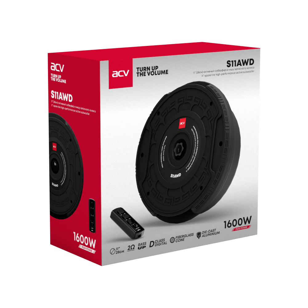 ACV | S11AWD | активный саб 28 см в нишу запасного колеса | 4