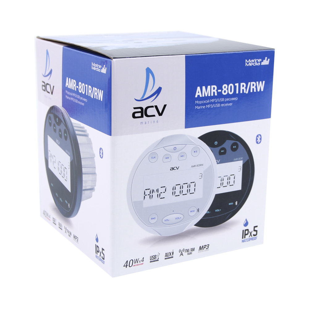 ACV | AMR-801RW| 4*40/USB/SD/FM круглый | 5