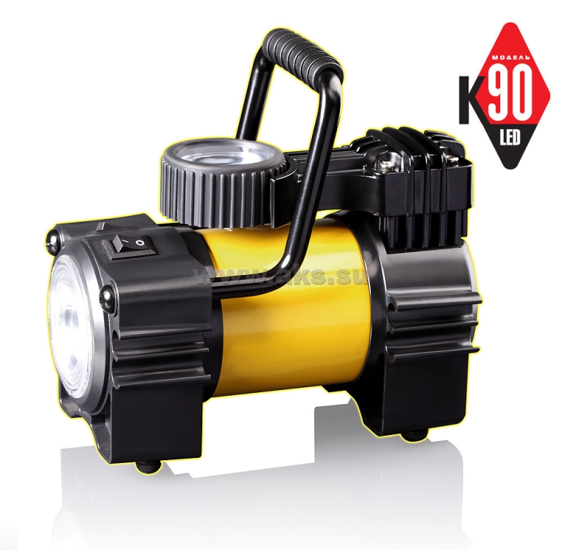 КАЧОК | К-90 LED NEW | Компрессор 35л/мин до 10атм/фонарь с/д | превью 2