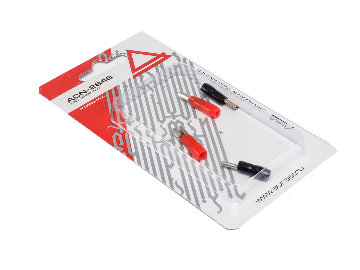 AurA | ACN-2848 | Клемма акустическая, лопатка 4.8мм + 2.8мм, 4шт., Nickel, блистер | превью 2