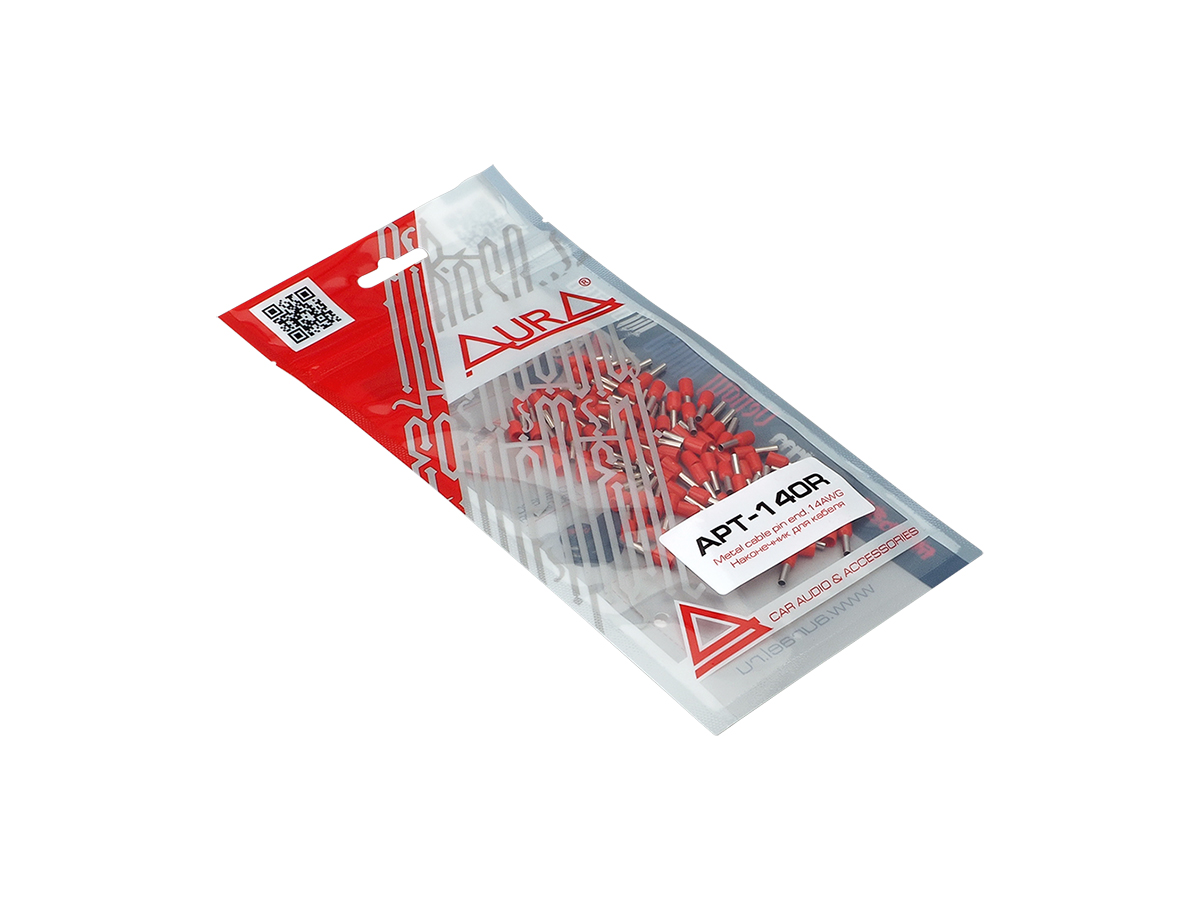 AurA | APT-140R | Гильза силовая, 14Ga (2,5мм2), КРАСНАЯ, комплект 100шт., Nickel | превью 2