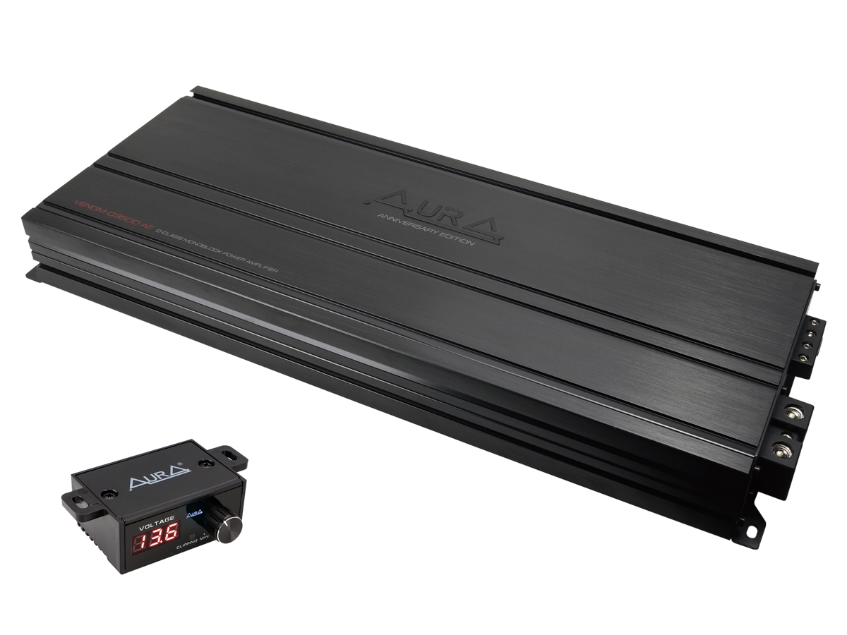 AurA | VENOM-D3500 AE | 1200w (4 Ohm), 1x2300w (2 Ohm), 1x3500w (1 Ohm), 20Hz - 250Hz, ДУ | превью 1